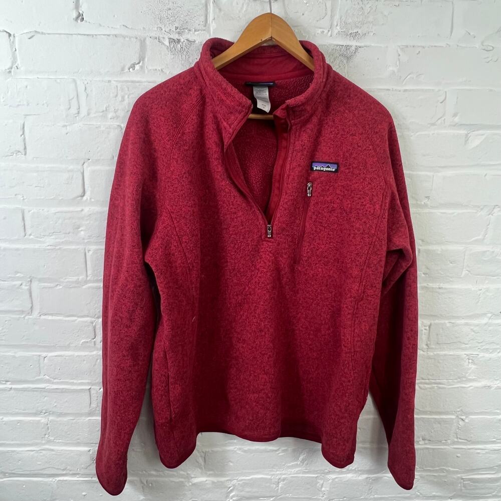 Patagonia Men’s 1/4 Zip Micro D Fleece Pullover Sweater Long Sleeve Red Size M